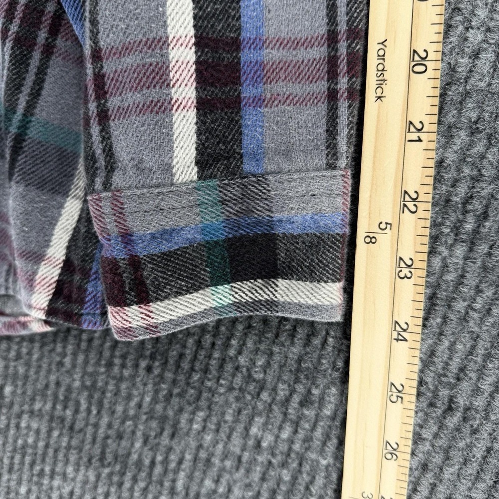Vintage 80s Big Mac flannel shirt XL Tall Made in USA gray plaid workwear - Picture 8 of 8
